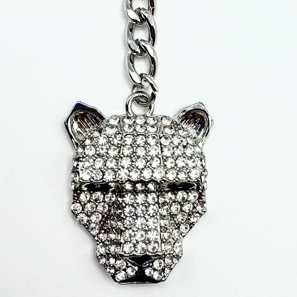 Effy Accessories - New Effy Rhinestone Panther Silver-Tone Keychain